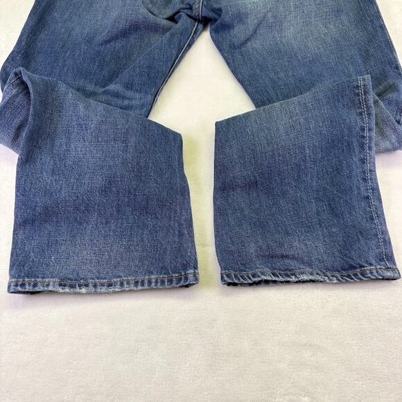 Gap 1969 Distressed Dark Wash Bootcut Jean Men's Size 30x29 - Picture 9 of 12